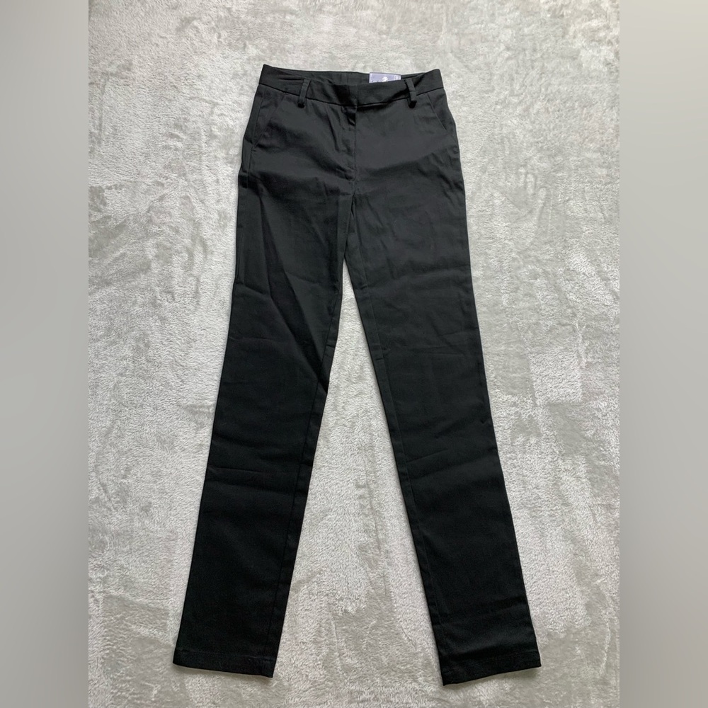 NWT IZOD School Uniform Pants Juniors Sz 3 Black Stretch Straight Leg (W737)